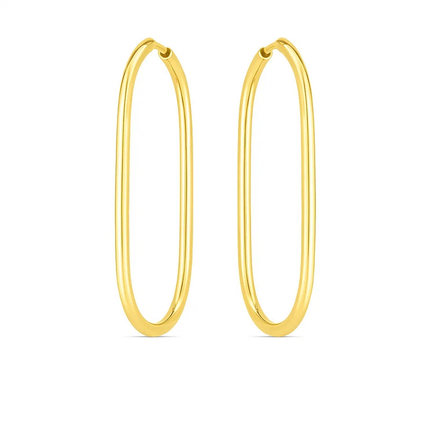 Endless Large Paperclip Hoop in 14K Yellow Gold