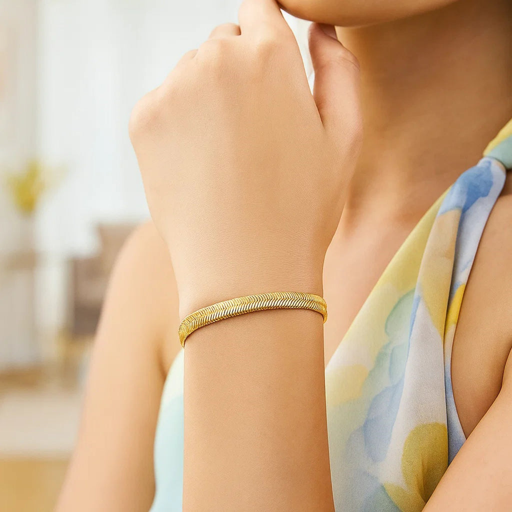 Oval Snake Chain in 14KT Yellow Gold