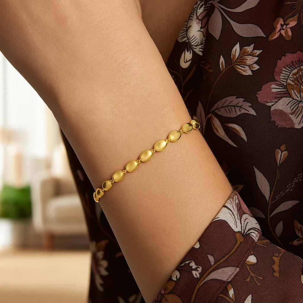 Pebble Bead Chain in 14KT Yellow Gold