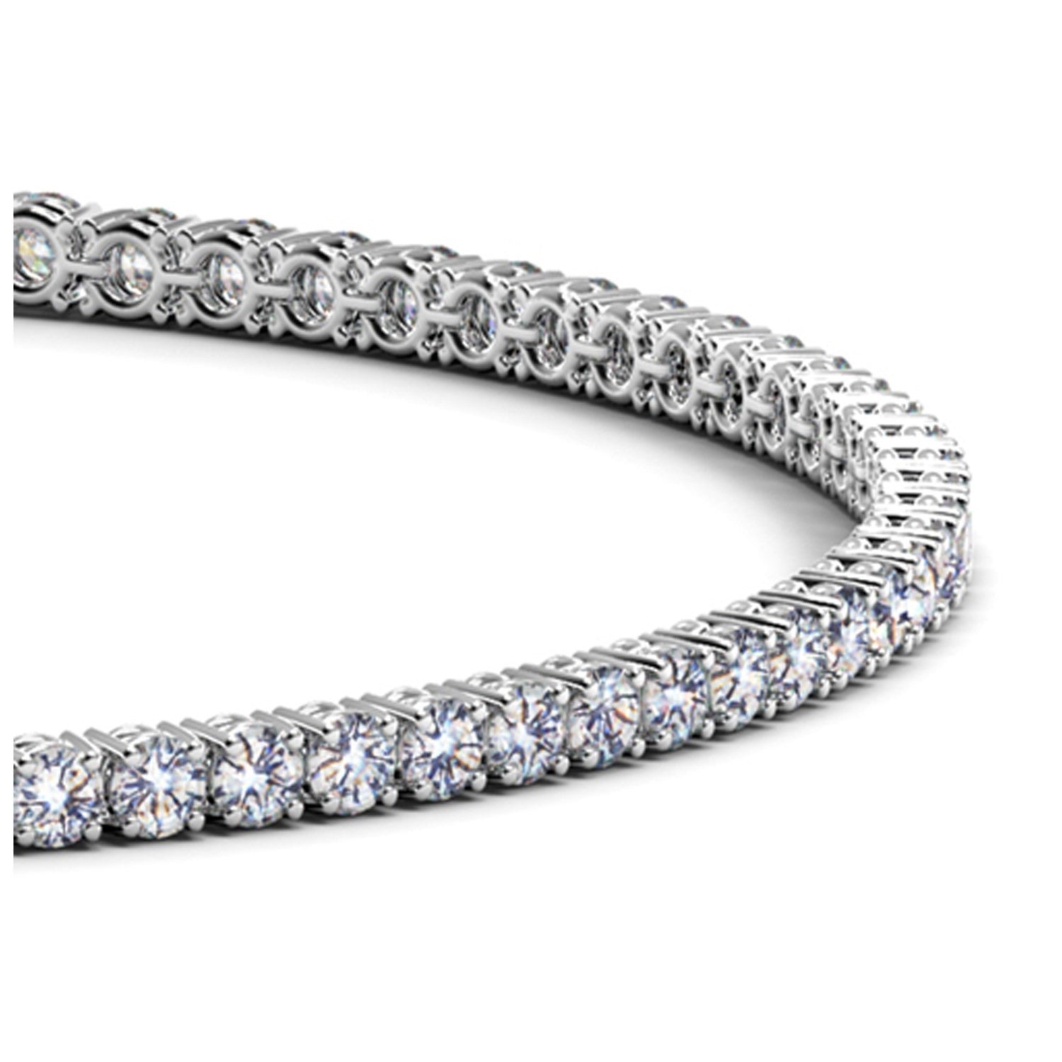 2 CTW Lab-Grown Diamond Tennis Bracelet — 14KT White Gold