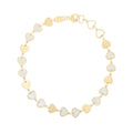 MOP Heart Mirror Gem in 14KT Yellow Gold