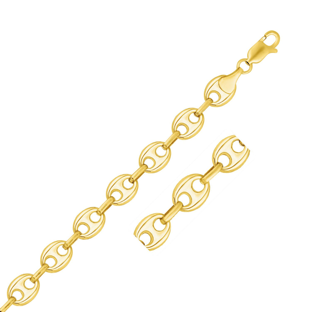 Puffed Mariner Link in 14KT Yellow Gold