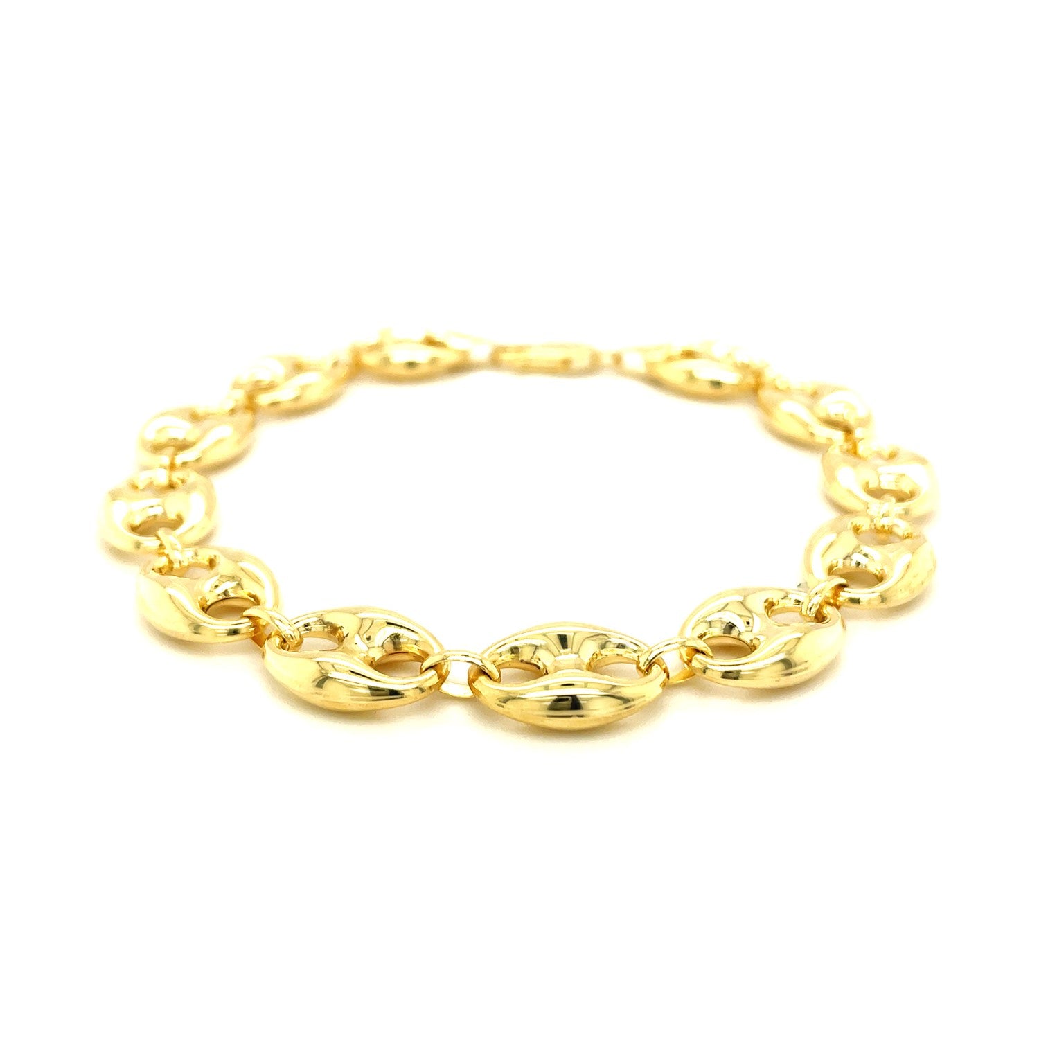 Puffed Mariner Link in 14KT Yellow Gold