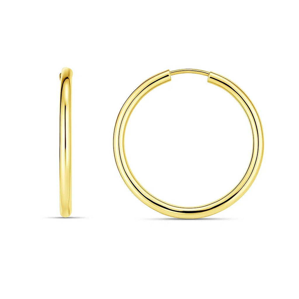 Endless Round Hoop in 14K Yellow Gold