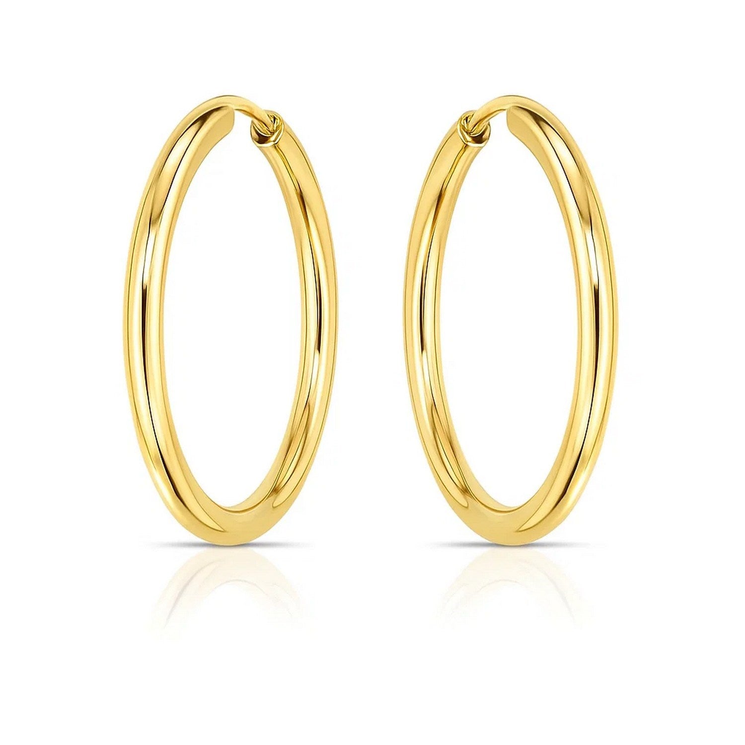 Endless Round Hoop in 14K Yellow Gold