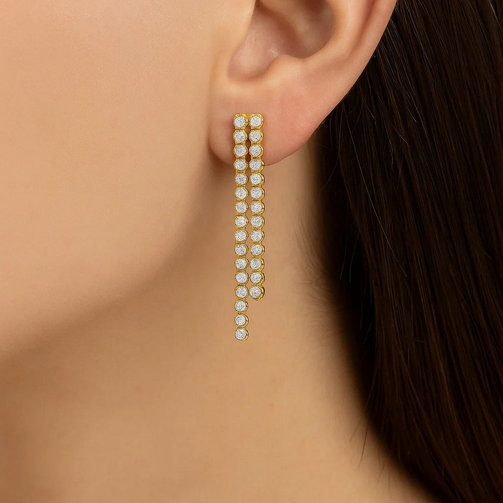 Diamon Oro Cascade Drop in 14K Two-Tone Gold
