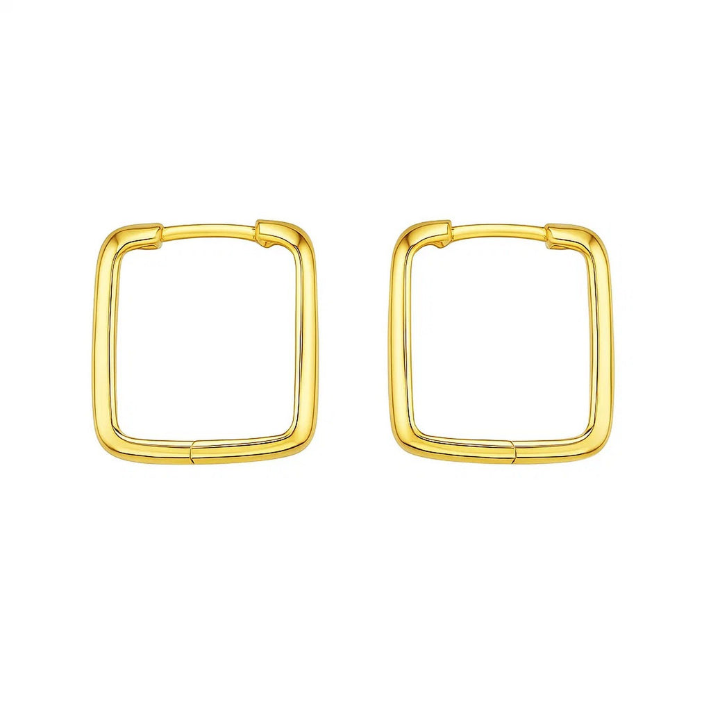 14 Yellow Square Hoop in 14K Yellow Gold