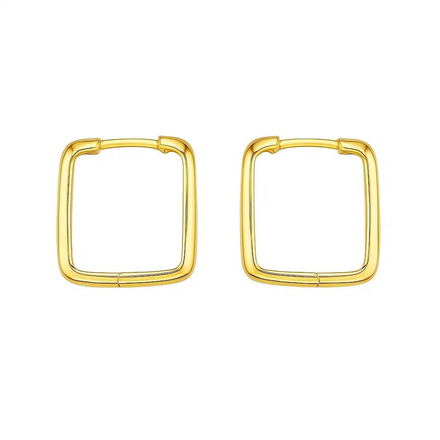 14 Yellow Square Hoop in 14K Yellow Gold