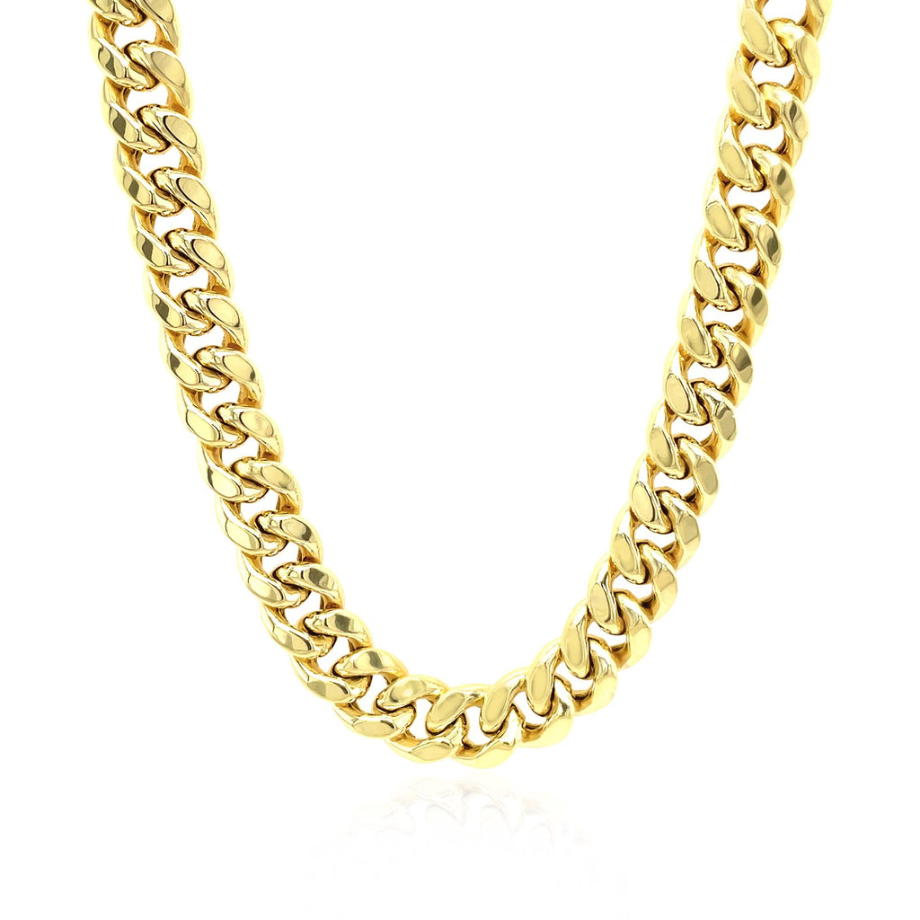 14KT Yellow Gold Miami Cuban Link Chain — Wide — 8mm