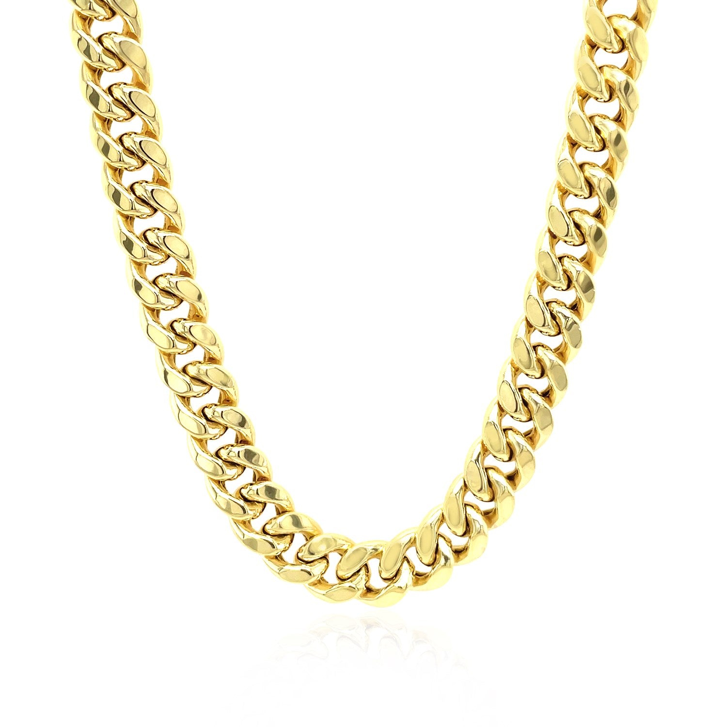 14KT Yellow Gold Miami Cuban Link Chain — Wide — 8mm