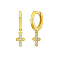 Petite Diamond Cross in 14K Yellow Gold