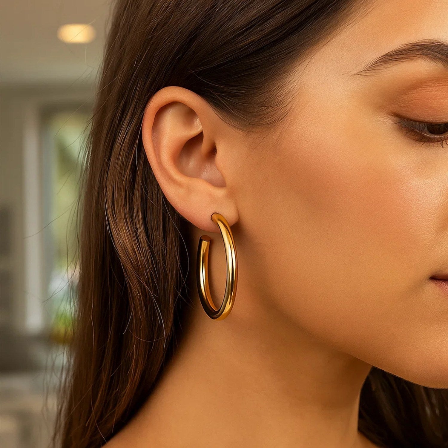 Polished Hoop in 14K Yellow Gold