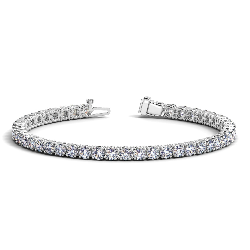 10 CTW Lab-Grown Diamond Tennis Bracelet — 14KT White Gold