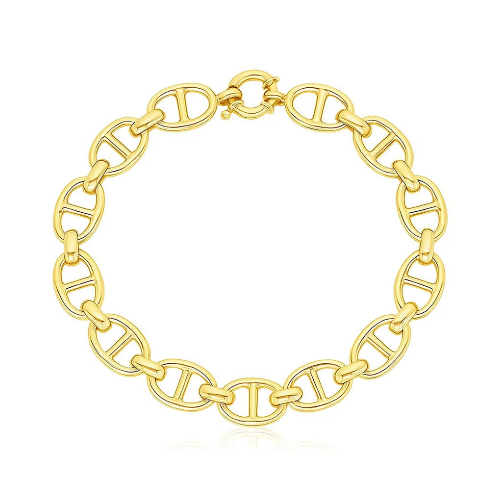 High Polish Mariner Link in 14KT Yellow Gold