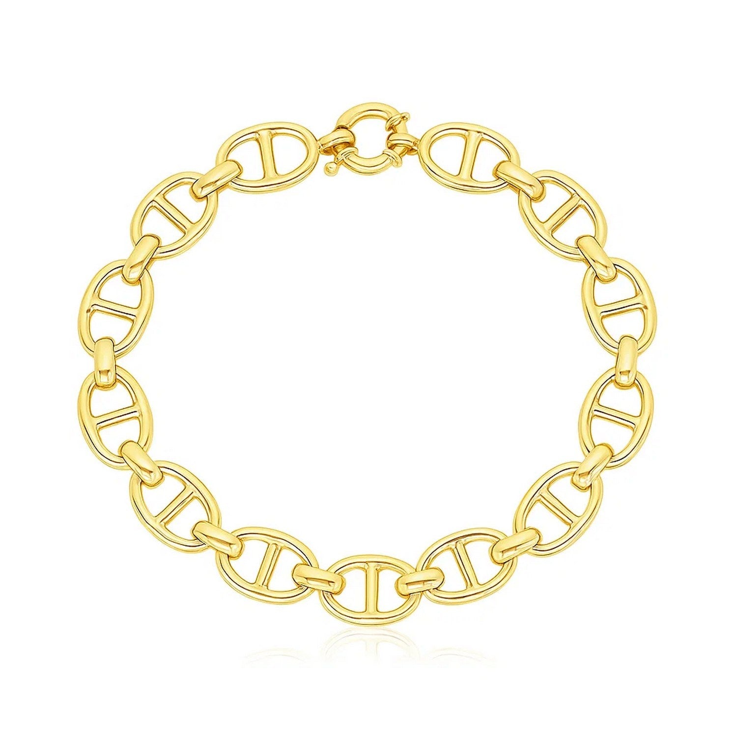 High Polish Mariner Link in 14KT Yellow Gold