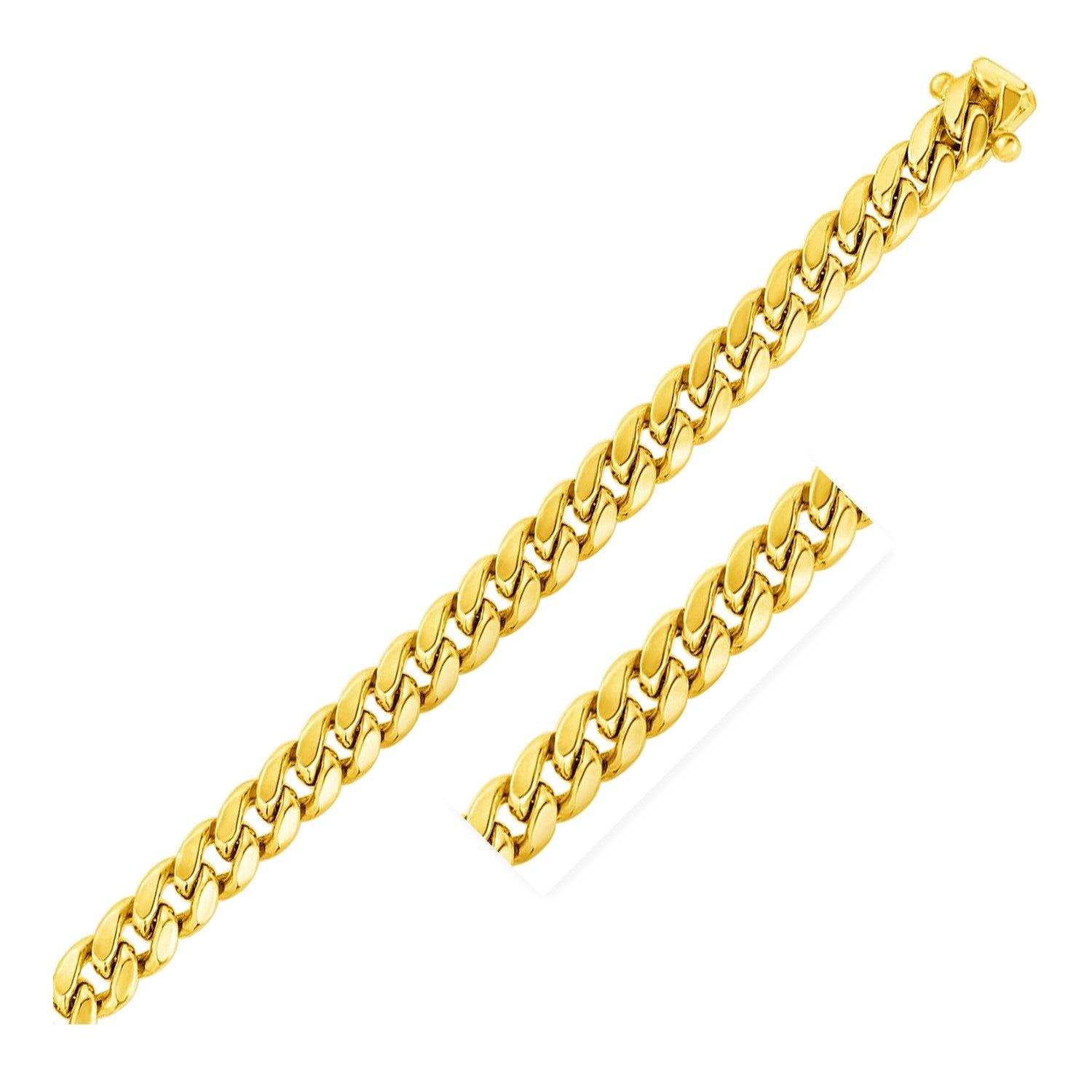10KT Yellow Gold Miami Cuban Link Chain — Wide — 9mm