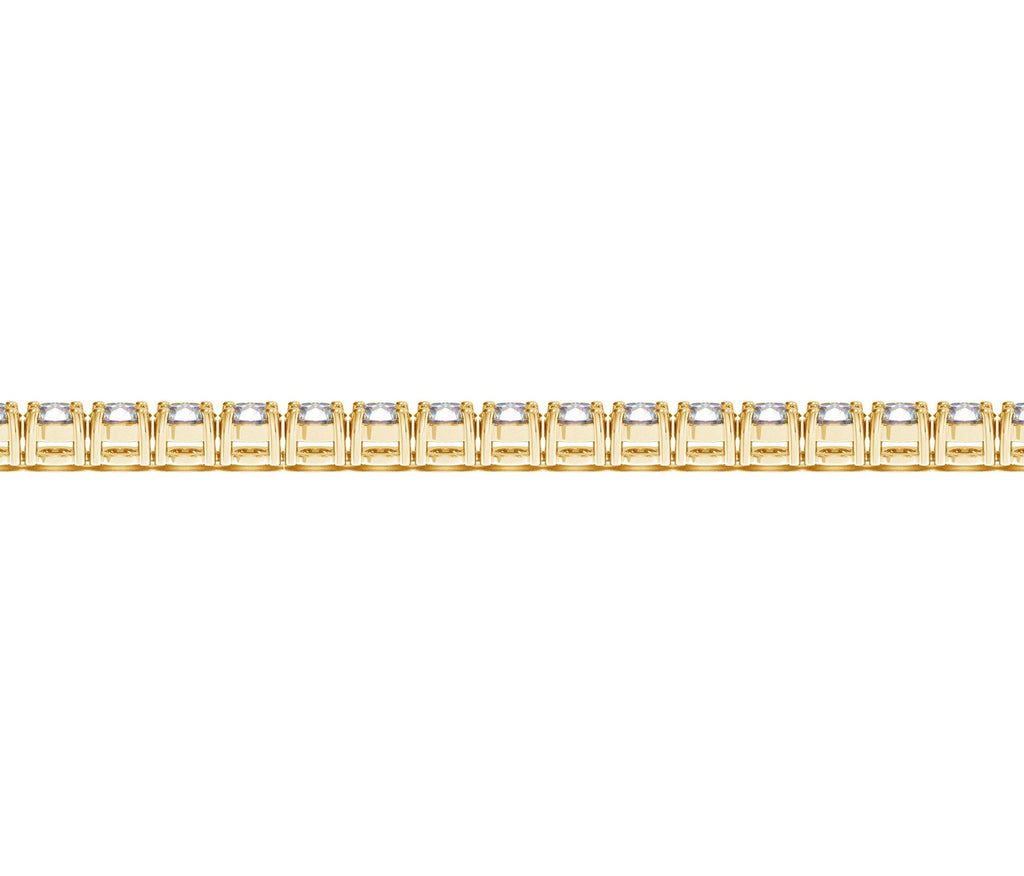7 CTW Lab-Grown Diamond Tennis Bracelet — 14KT Yellow Gold