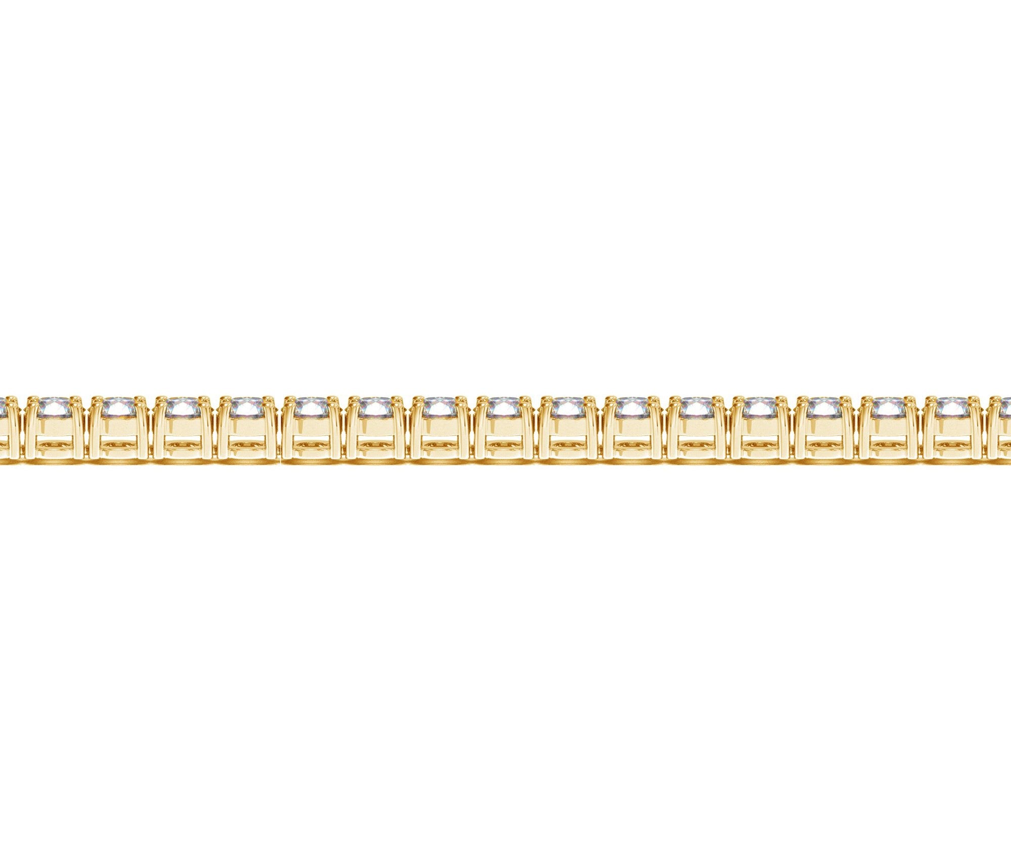 7 CTW Lab-Grown Diamond Tennis Bracelet — 14KT Yellow Gold