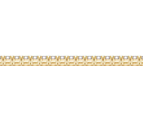 7 CTW Lab-Grown Diamond Tennis Bracelet — 14KT Yellow Gold