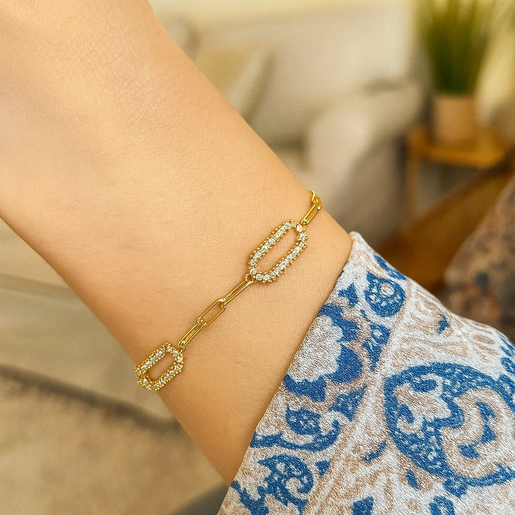 Diamon Oro Paperclip in 14KT Yellow Gold