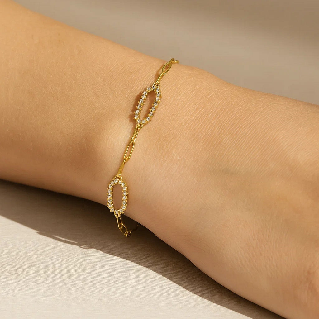 Diamon Oro Paperclip in 14KT Yellow Gold