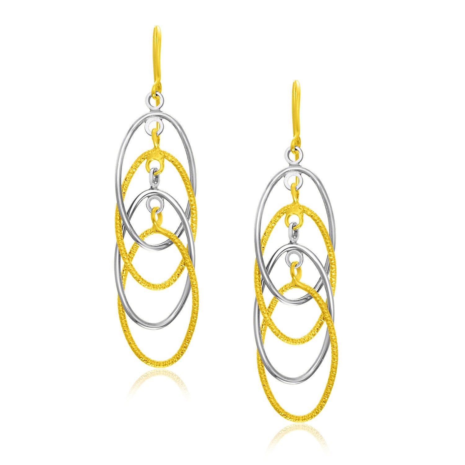 Multiple Layer Interlaced in 14K Two-Tone Gold