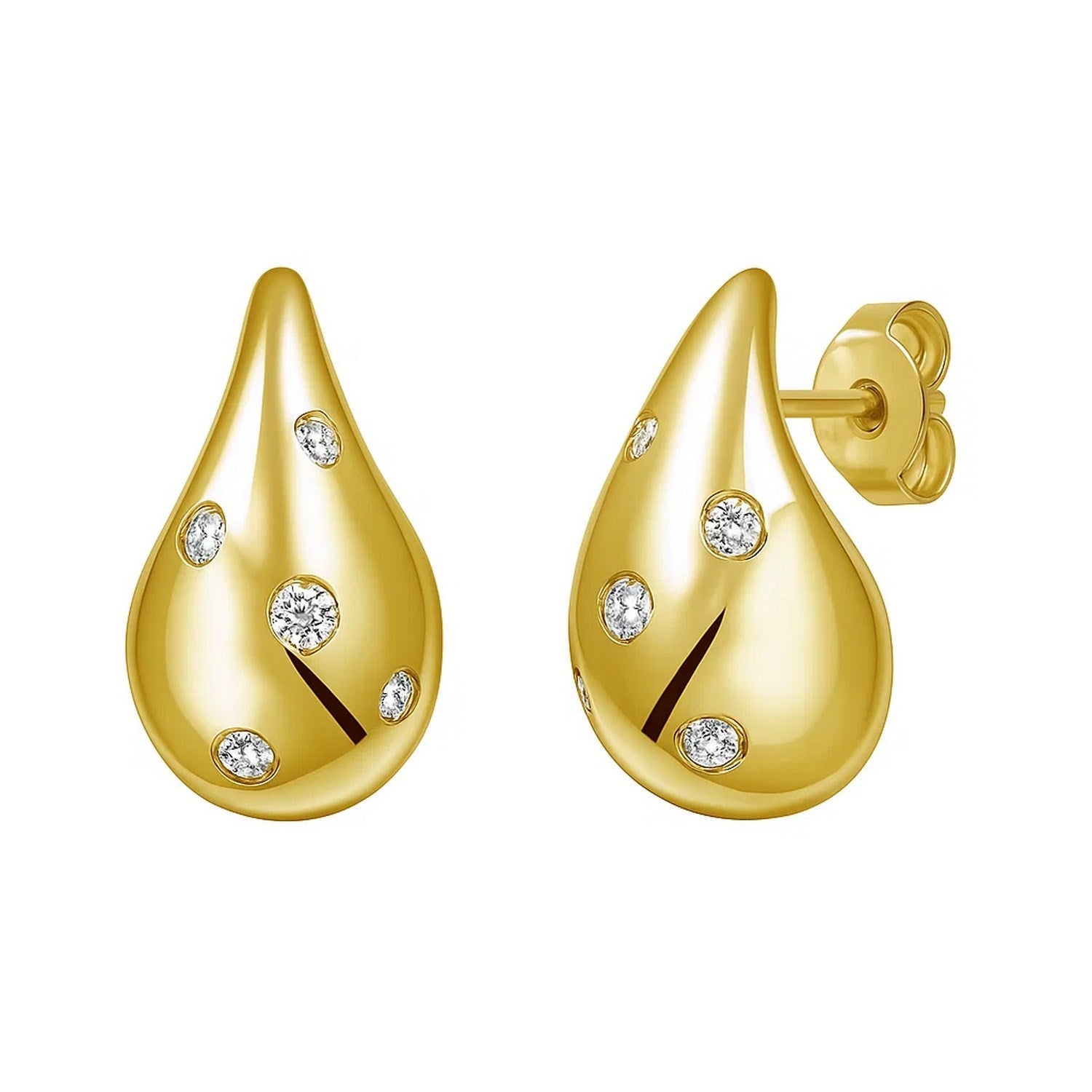 Diamond Raindrop in 14K Yellow Gold