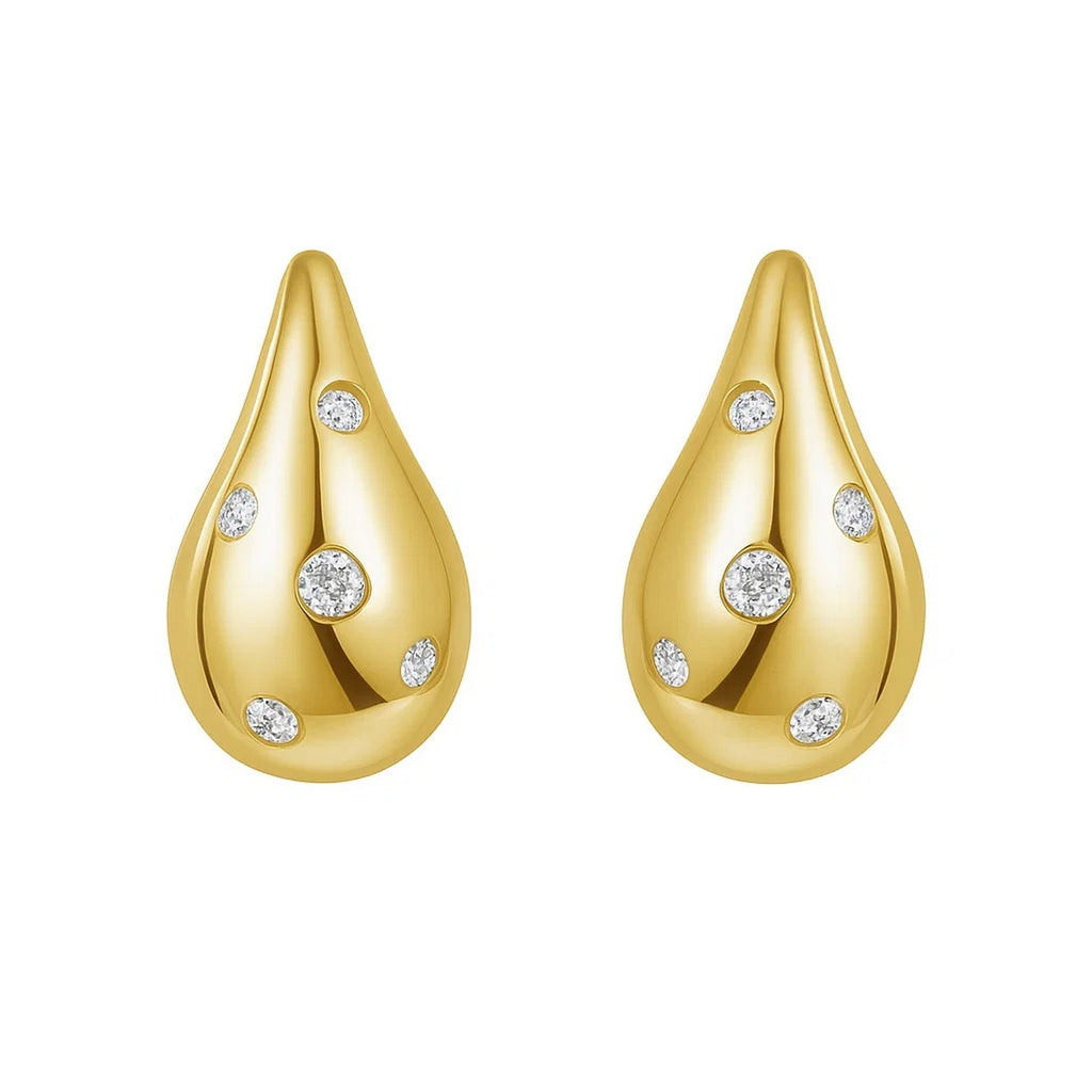 Diamond Raindrop in 14K Yellow Gold