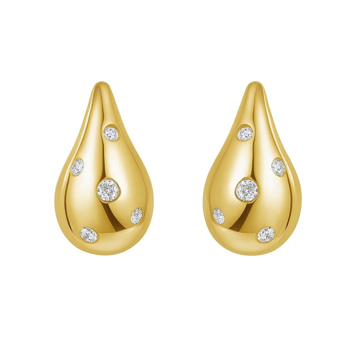 Diamond Raindrop in 14K Yellow Gold