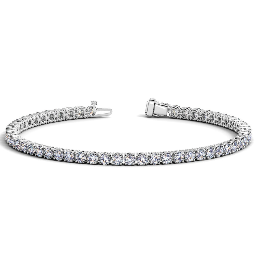 7 CTW Lab-Grown Diamond Tennis Bracelet — 14KT White Gold