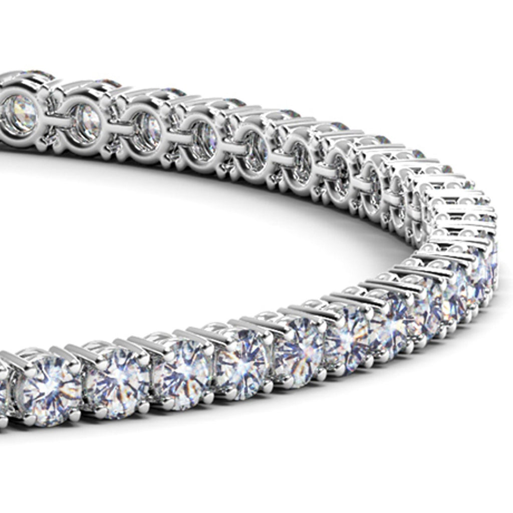 7 CTW Lab-Grown Diamond Tennis Bracelet — 14KT White Gold
