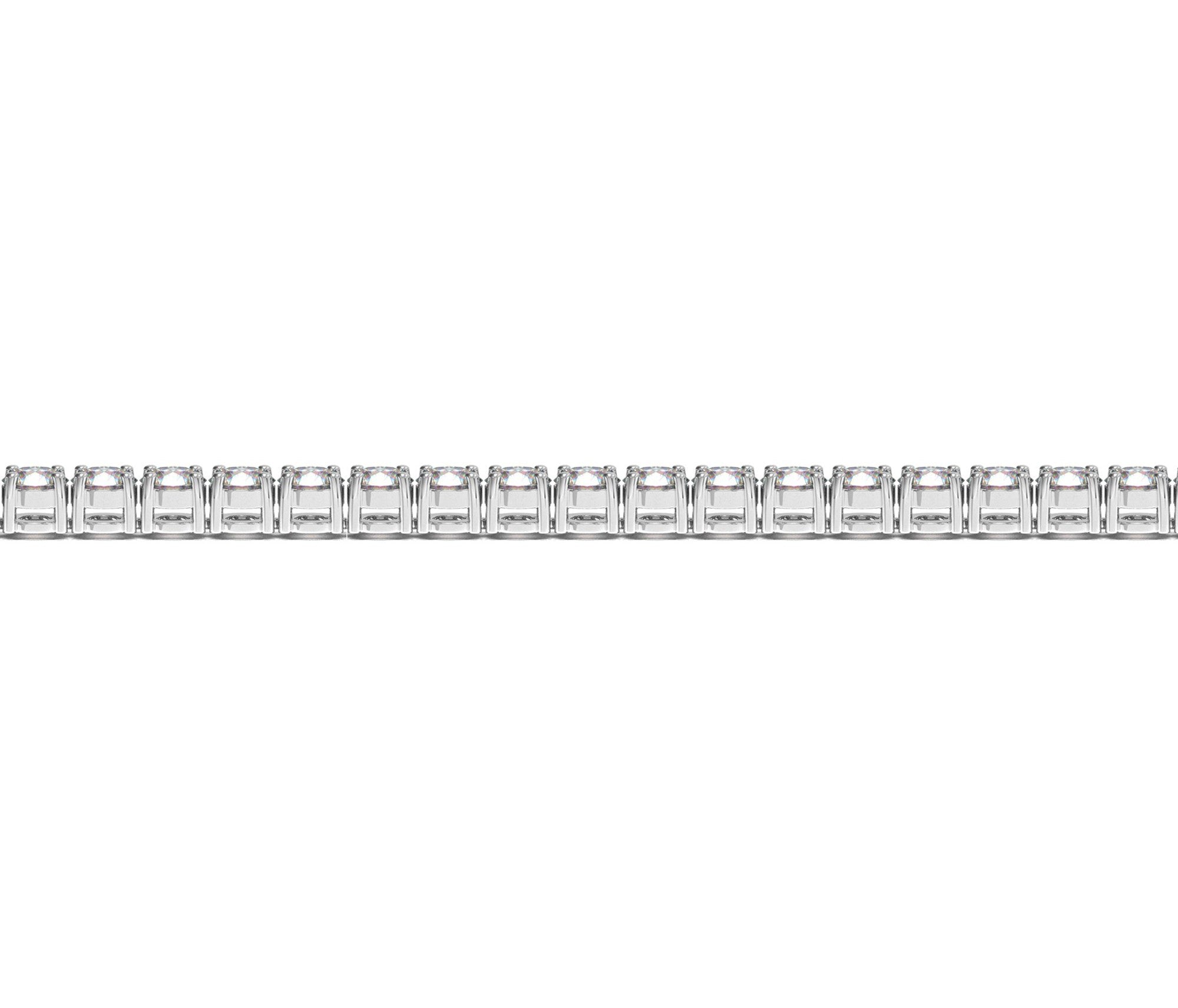 7 CTW Lab-Grown Diamond Tennis Bracelet — 14KT White Gold