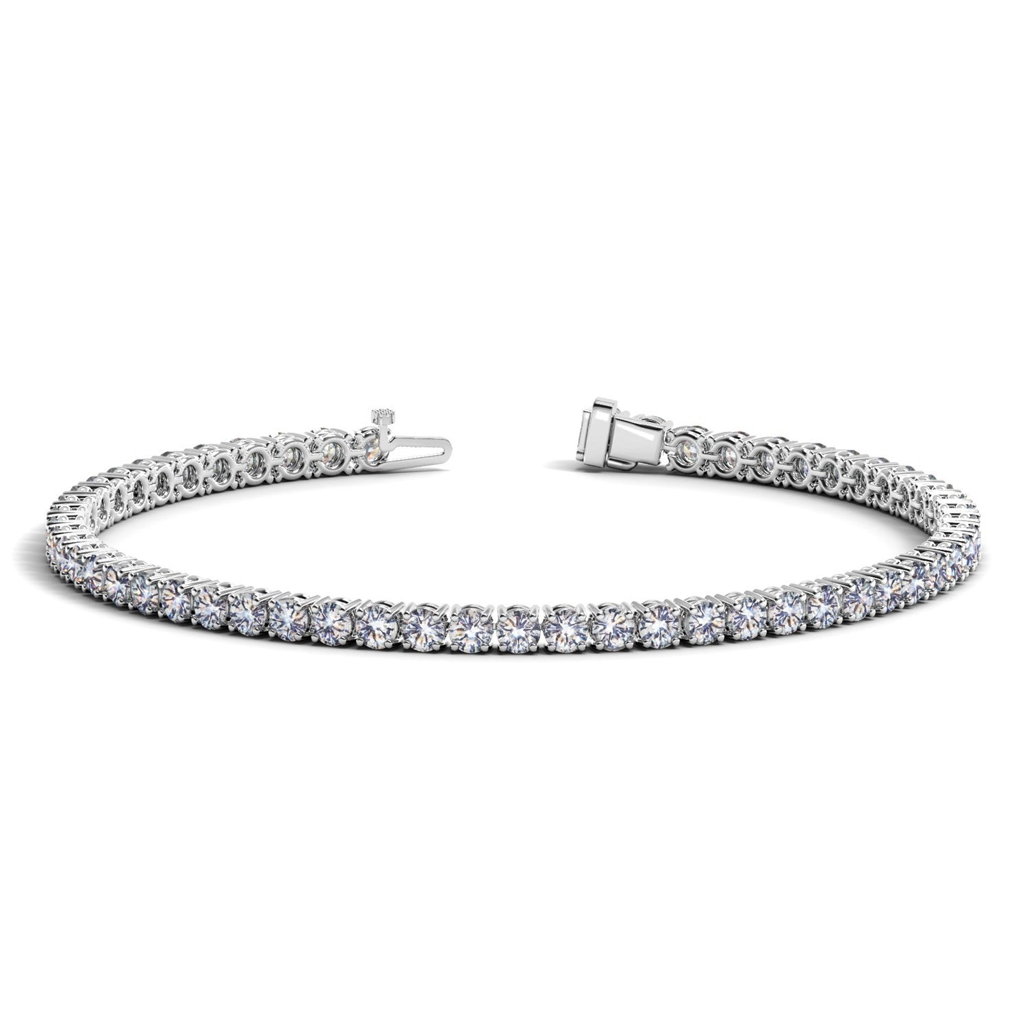 5 CTW Lab-Grown Diamond Tennis Bracelet — 14KT White Gold