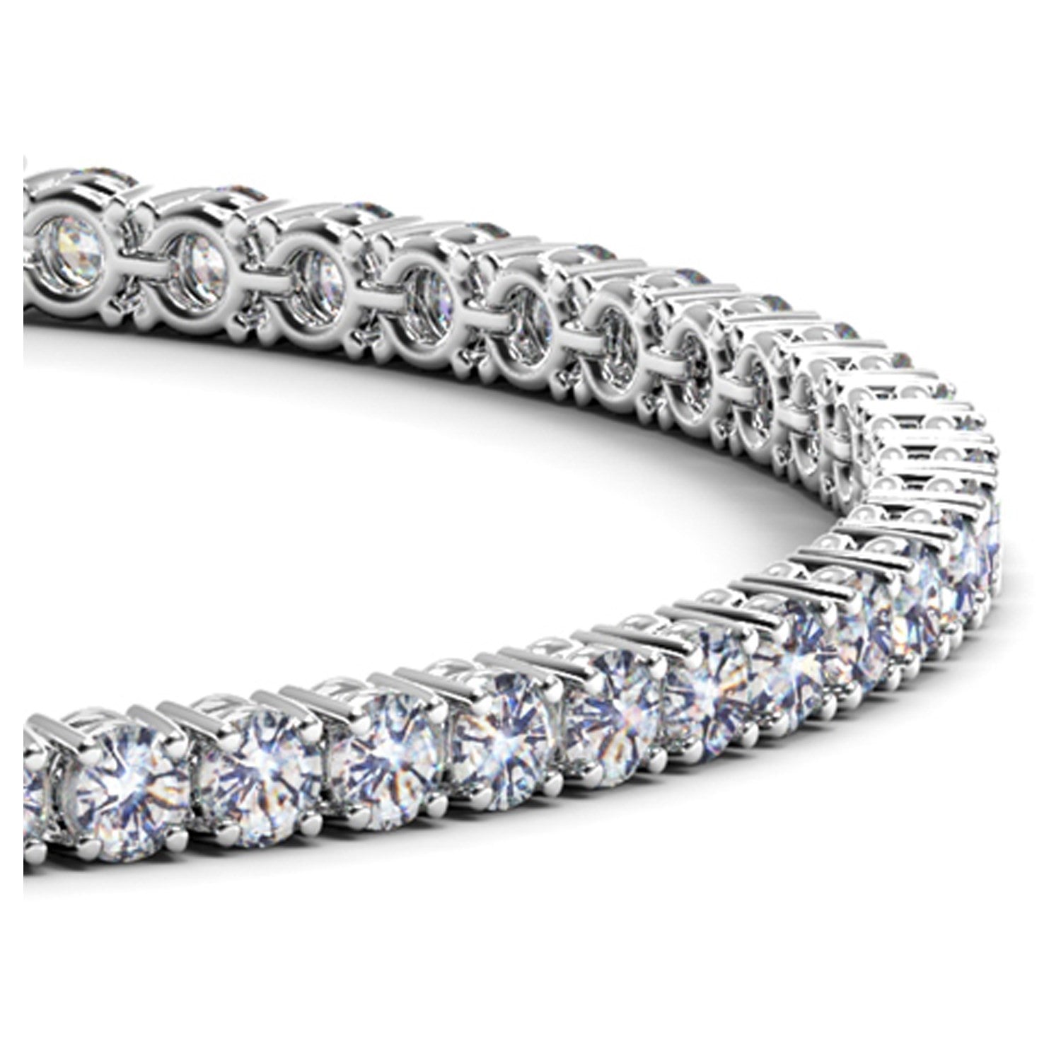 5 CTW Lab-Grown Diamond Tennis Bracelet — 14KT White Gold