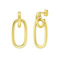 Polished Oval Linked Hoop in 14K Yellow Gold