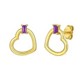 Amethyst Gemstone Baguette in 14K Yellow Gold