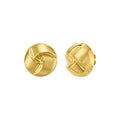 Polished Large Fancy Knot Stud in 14K Yellow Gold