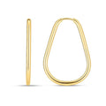 Endless Pear Hoop in 14K Yellow Gold