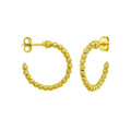 Bead Hoop in 14K Yellow Gold