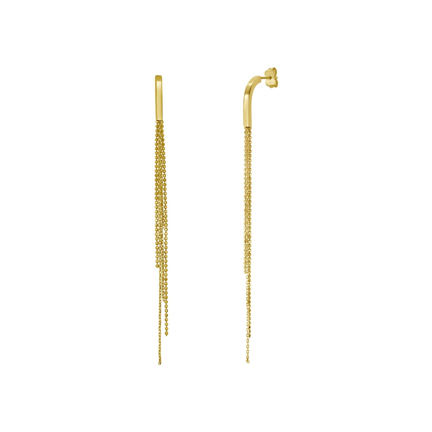 Multi Chain Drop in 14K Yellow Gold