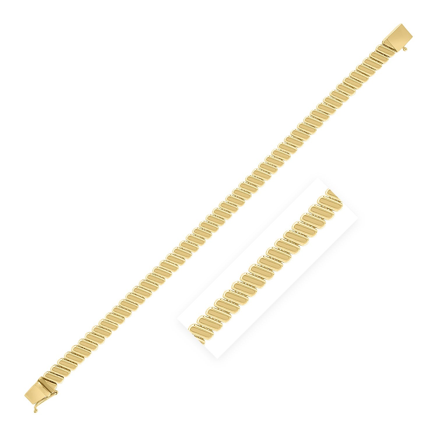 Rib Link in 14KT Yellow Gold