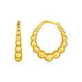 Graduated Sphere Hoop in 14K Yellow Gold