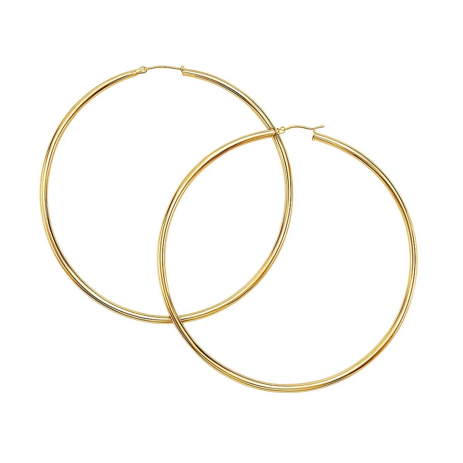 Large Polished Hoop in 14K Yellow Gold