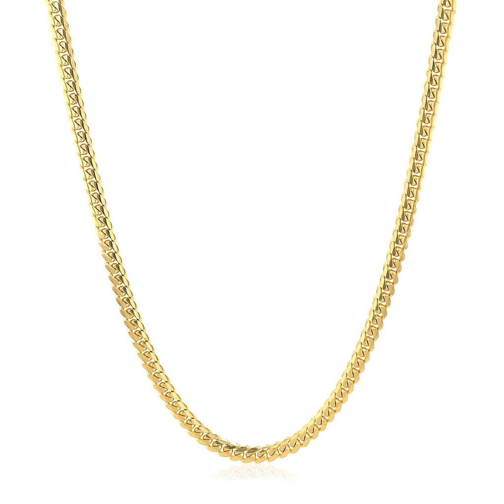 14KT Yellow Gold Miami Cuban Link Chain — Slim — 2.5mm