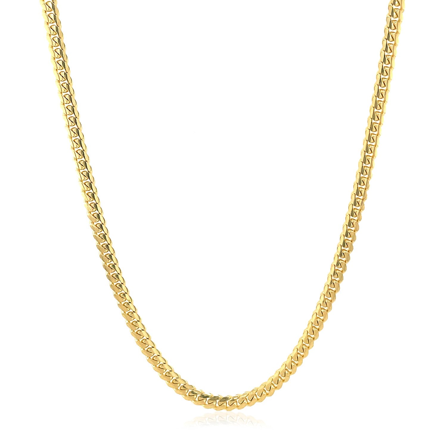 14KT Yellow Gold Miami Cuban Link Chain — Slim — 2.5mm