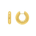 Medium Round Electroform Hoop in 14K Yellow Gold