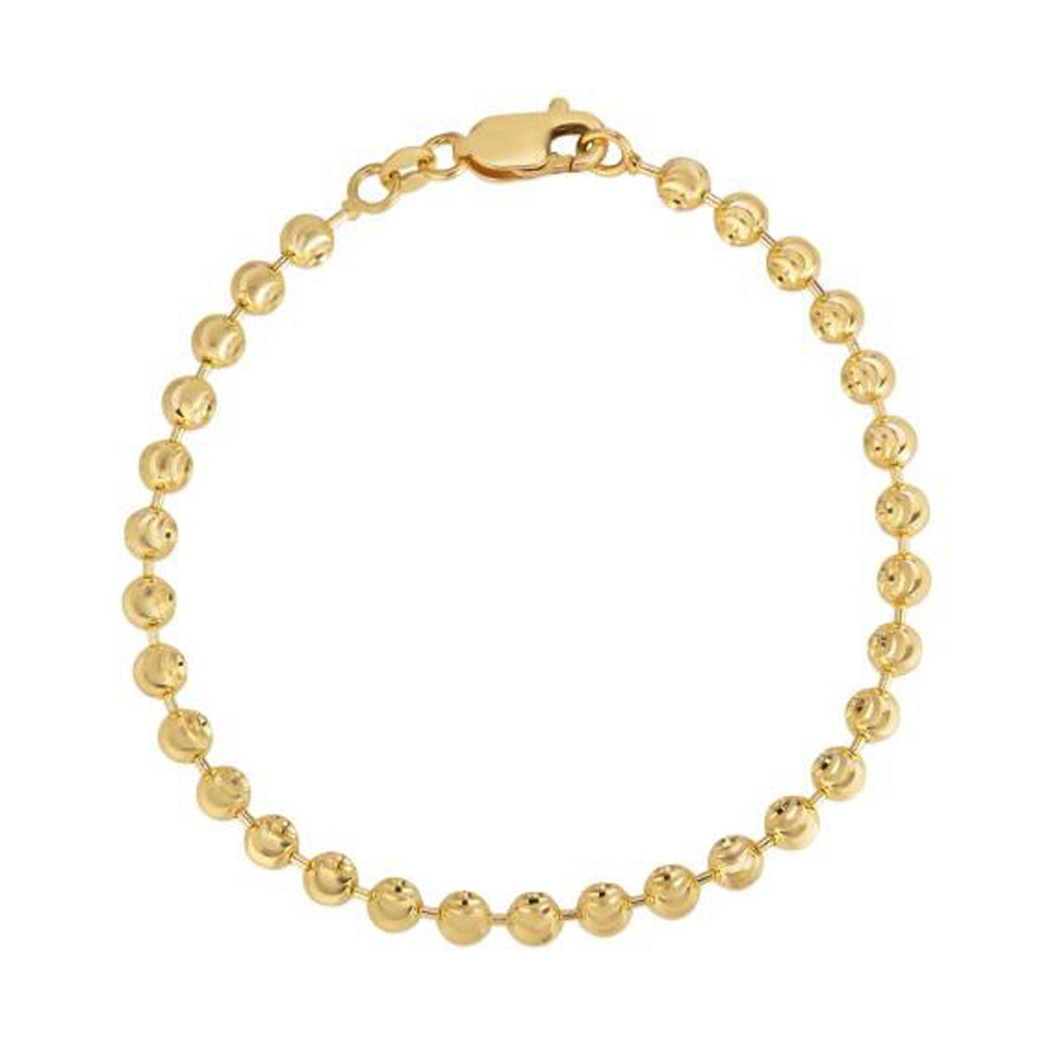 Moon Cut Bead Chain in 14KT Yellow Gold