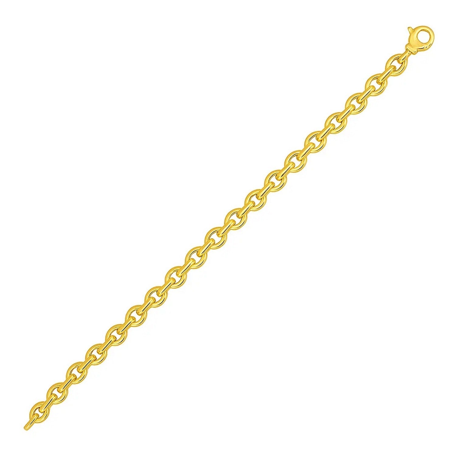 Polished Oval Link in 14KT Yellow Gold