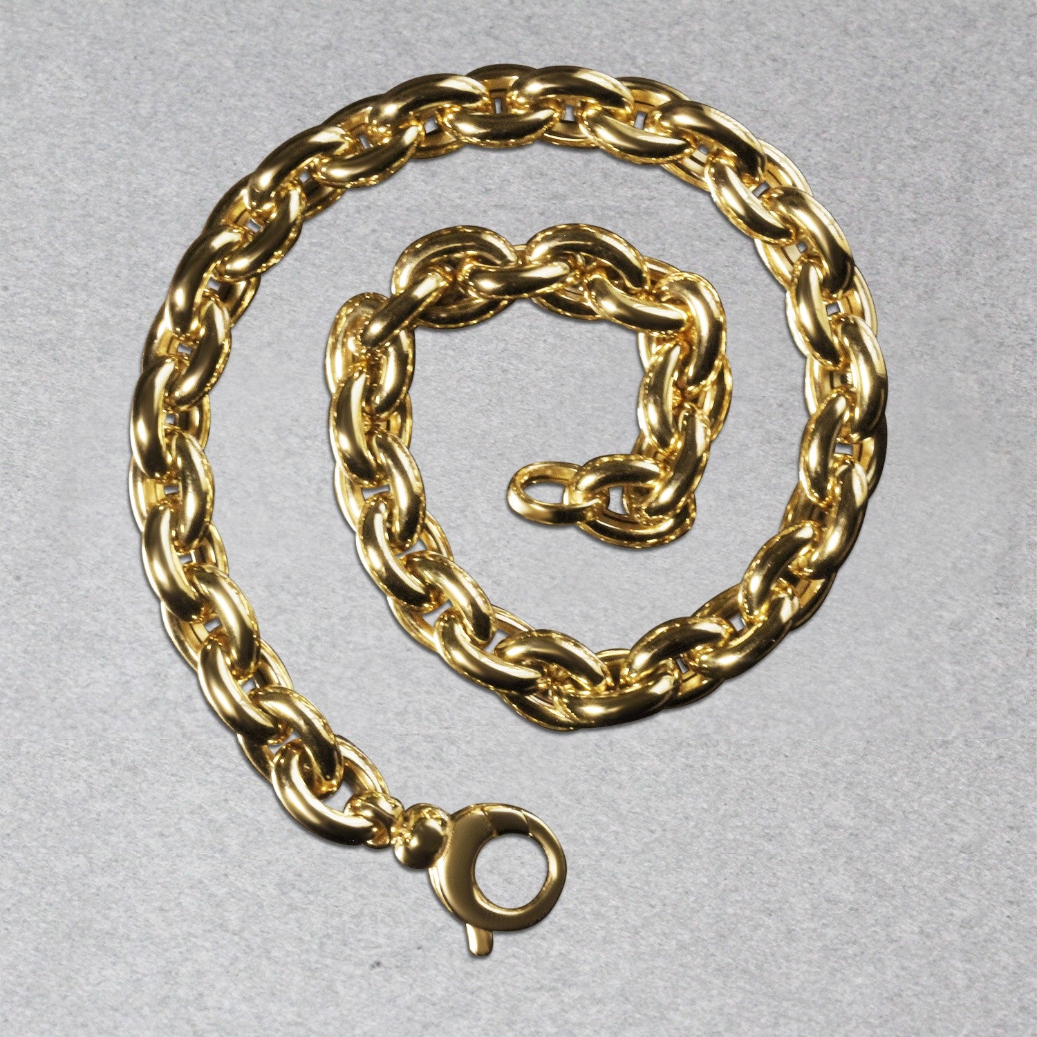 Polished Oval Link in 14KT Yellow Gold
