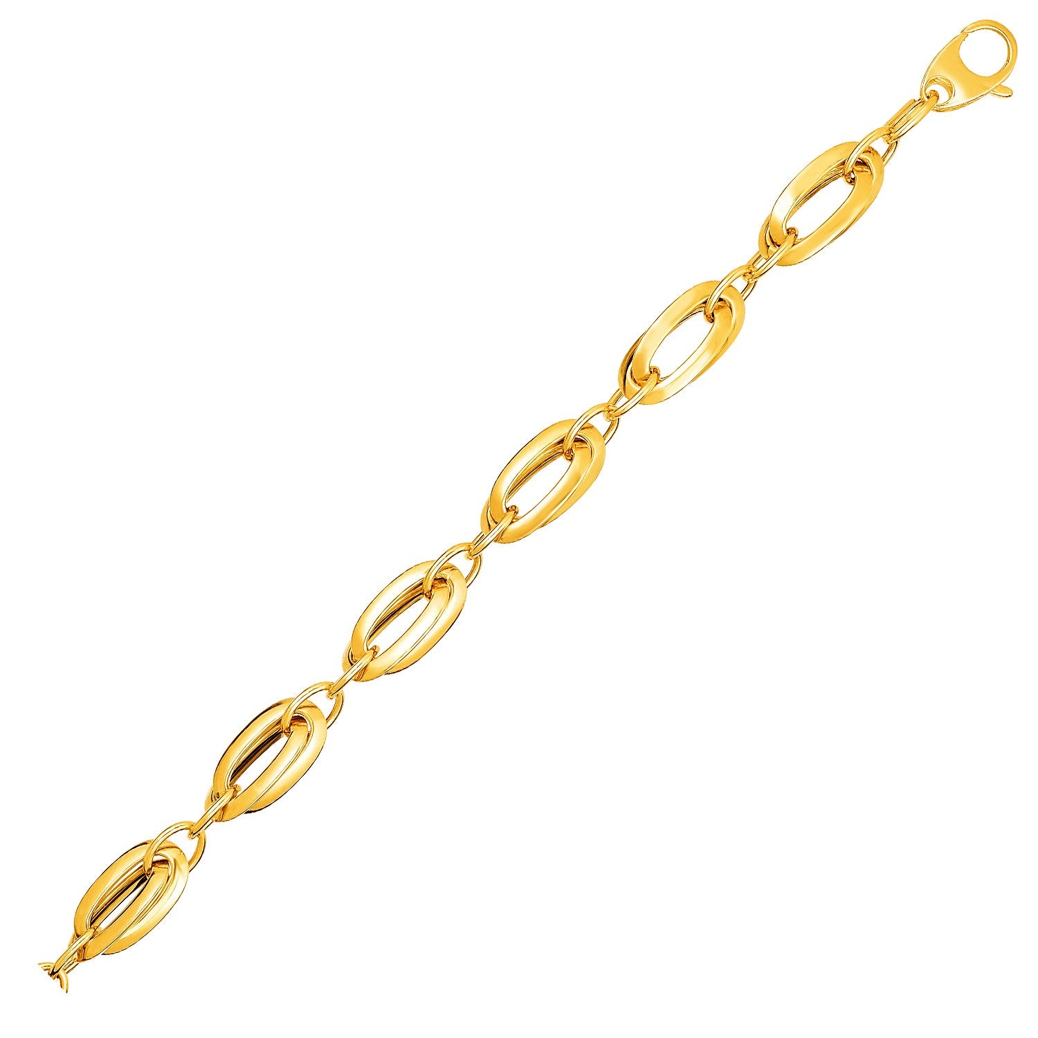 Long Double Oval Links in 14KT Yellow Gold